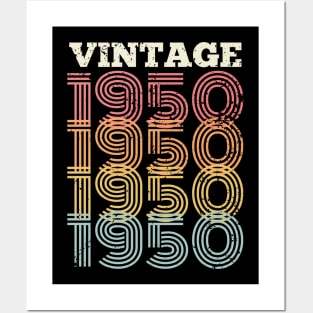 70th Birthday Gift 70 years Vintage 1950 Men Women Posters and Art